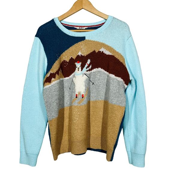 EV1 Alpaca Sweater HEavy Knit Crewneck Long Sleeve Casual Cute - XL - Picture 1 of 6